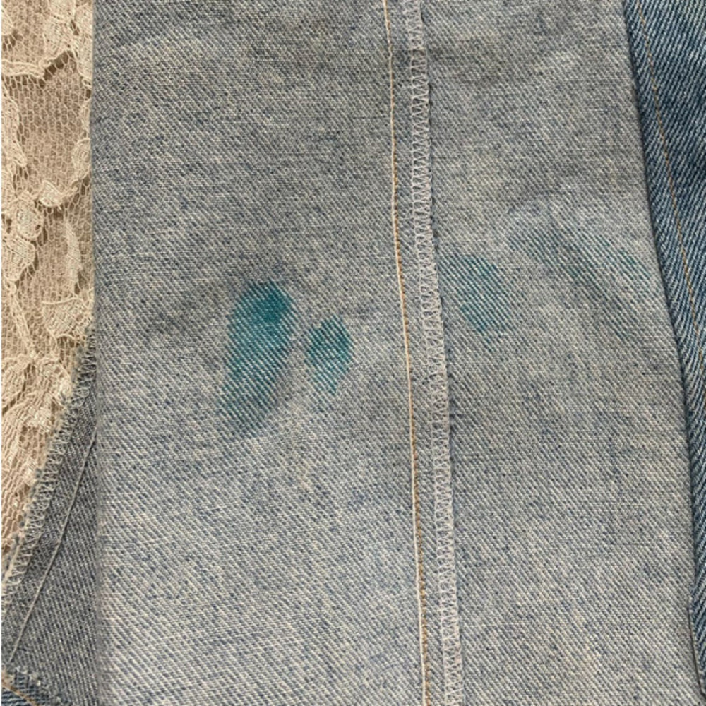 Vintage Denim Floral Painting‎ Vest - Picture 8 of 11